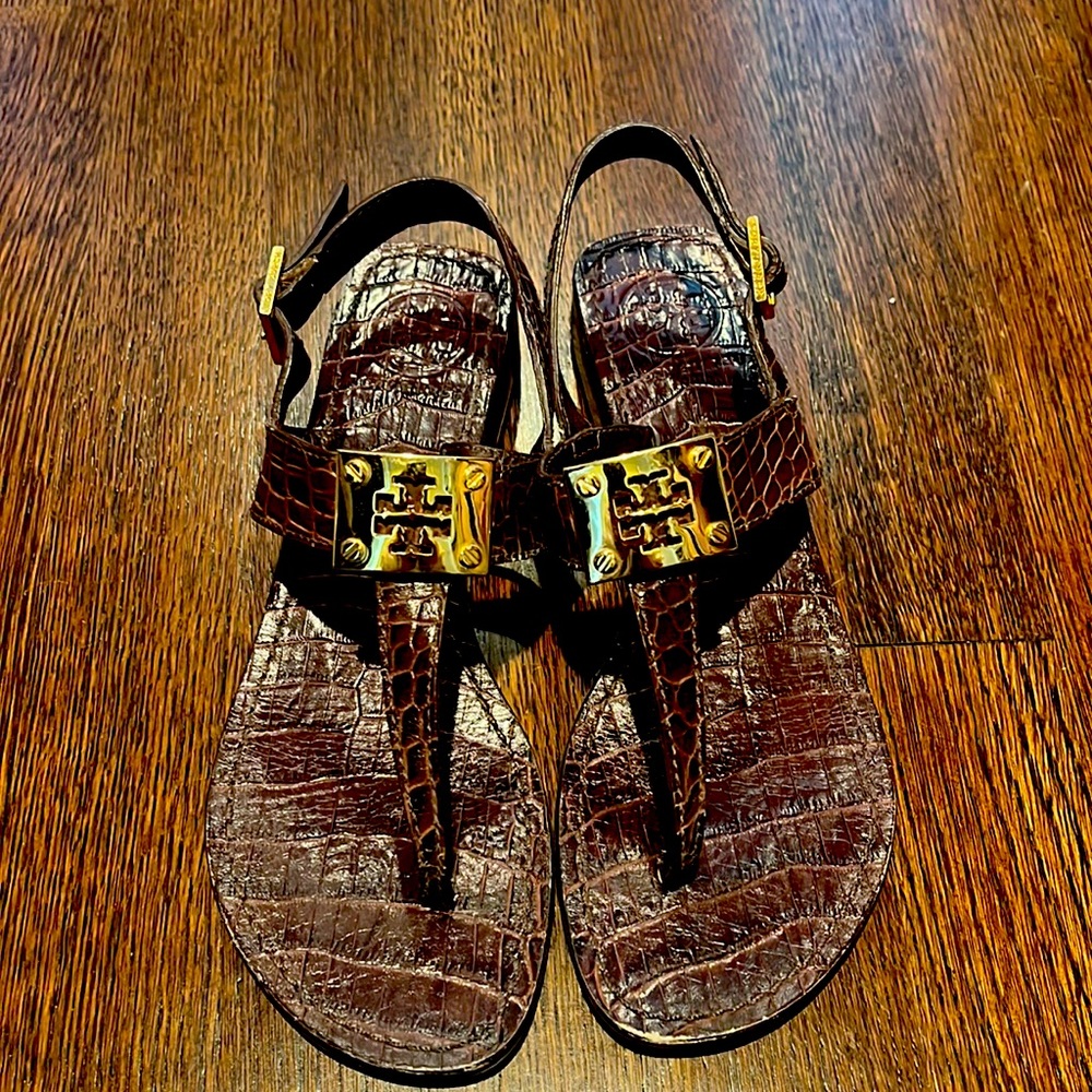Tory Burch brown leather sandals